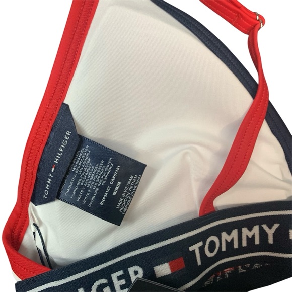 Tommy Hilfiger Women's Red and White Bikini top Size: Med - Picture 4 of 5